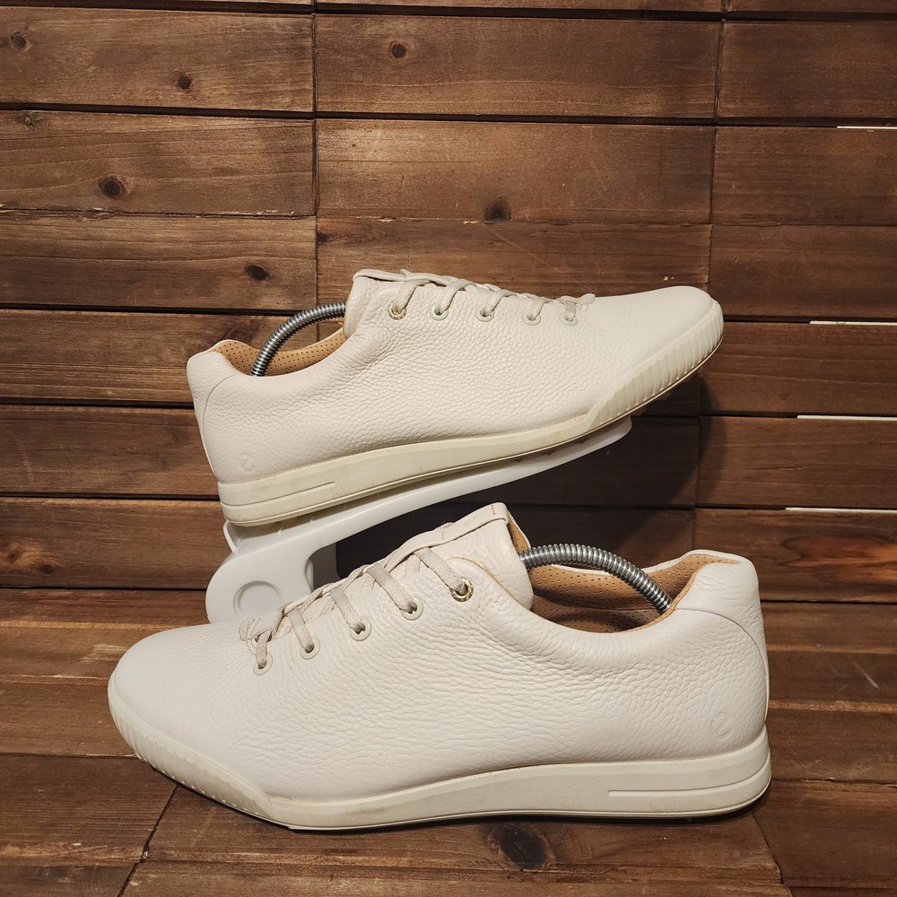 ECCO Men's Street Retro Hybrid Waterproof Golf Shoe, White, 10-10.5